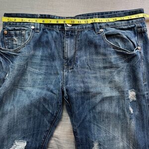 Men's Free One Distressed Denim Jeans - Size 38x32 | Stylish & Comfortable Fit
